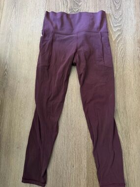 Athleta Deep Plum High-Rise Leggings